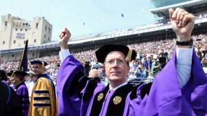 Stephen Colbert delivered the 2011 commencement address at Northwestern University – where he, NBC’s Seth Meyers, this blogger and the TV Tyrant herself all went to college.